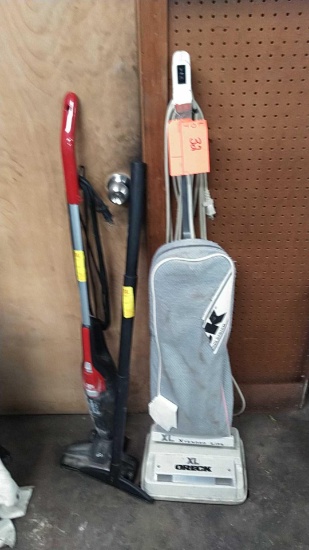 Lot of Oreck XL Vacuum, Dirt Devil Power Stick Vacuum