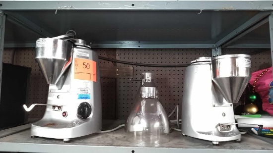 Lot on Shelf of 2 Mazzer Luigi Espresso Grinders