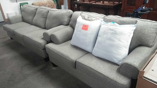 Matching Couch/Love Seat with Throw Pillows