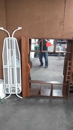 Lot of 42"x51" Dresser Top Mirror & Collapsible Metal Ironing Board (No Cover/Pad)