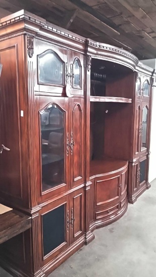 Adjustable Entertainment Center, Current Measurement is 110"x83" , Fully Expanded Measurement is