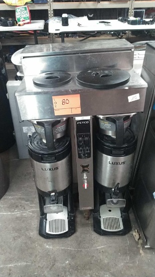 Fetco Table Top Coffee Brewer with 2 Luxus Coffee Dispensers