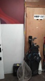Lot of Callaway Golf Bag and Clubs, Personal Space Heater, Fishing Net