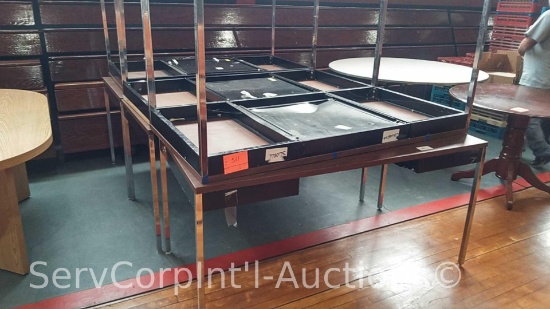 Lot of 6 Wood/Metal Tables