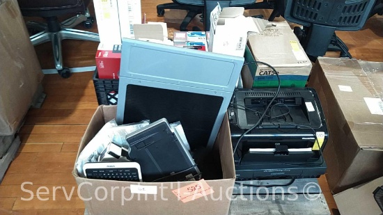 Lot of Message Board with Several Packs of Letters, Dell Keyboard, Swingline Long Reach Stapler,