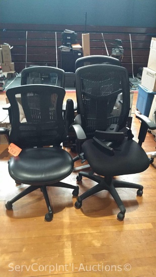 Lot of 4 Various Mesh Back Office Chairs