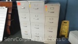 Lot of 1 Legal & 2 Letter 4-Drawer File Cabinets