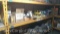 Lot on Shelves of Various Light Fixture Parts, Chains, Ceiling Fan Parts, PC Speakers, Electric