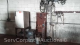 Lot of Homemade Table with Excellence Dorm Fridge, Various Homemade Welder Tools, Welder Square,