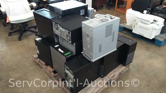 Lot on Pallet of Approximately 20 Various Dell/HP PC's