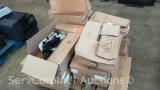Lot on Pallet of Havis Docking Stations, Server Rack Parts, Custom Parts Log, Express 6 Video