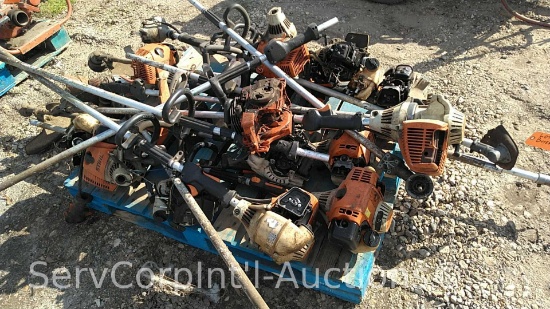 Lot on Pallet of Various Stihl Weed Trimmers (all are broken)