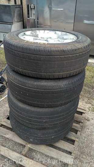 Lot on Pallet of Ford 20" Rims (Tires Are Not Road Worthy)