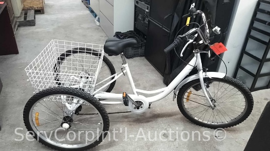 White 3-Wheel Bicycle