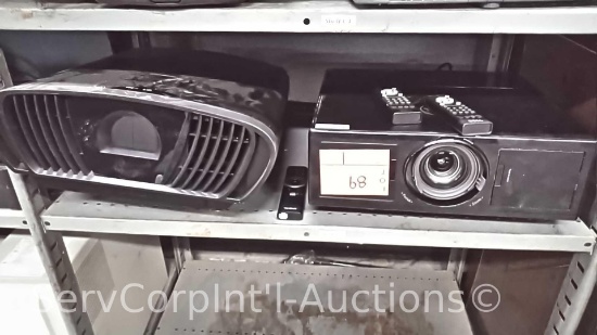 Lot on Shelf of Dell Projector, View Sonic 4K Projector (Seller: STP Sheriff)