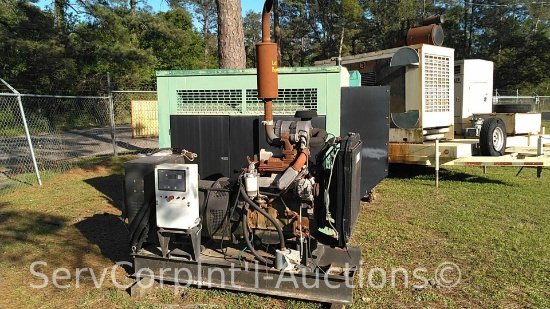 Perkins Stand By Generator, No Info Tag, Possibly locked up (Wood 4x4 Blocks Not Included) (Seller:
