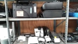 Lot on 2 Shelves of (2) HP Envy 4500 Printers, Modem, Docking Stations, Inseego Mifi Hotspot,