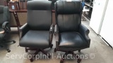 Lot of 2 Button Tuck Executive Office Chairs (Seller: STP Clerk of Court)
