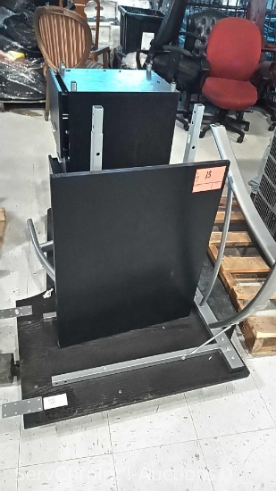 Lot on 2 Pallets of Black Broken Desk, Broken Barber Chair, Task Chair (Located at 1610 Rev. Richard