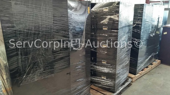 Lot of 13 Various Black Legal File Cabinets (Location: 620 N. Tyler Street, Covington, Louisiana)