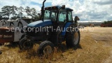 2002 New Holland TS100 Tractor SN: 172818B, Runs, Bad tire with 2+ inch gash, Bad transmission, 191