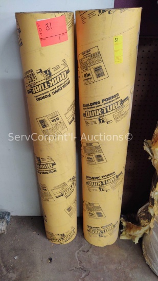 Lot of 2 Quik-Tube Building Post Forms