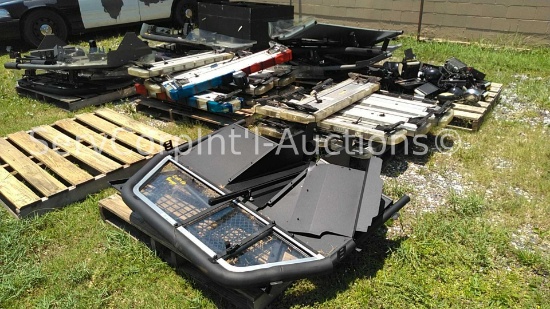 Lot of Police Cages & Vehicle Gear