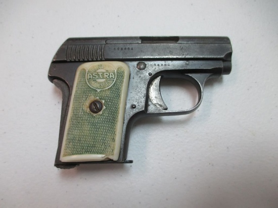 JR-16 Vintage Astra 25 Caliber Pocket pistol. Modeled after the colt and has its same hand grip safe