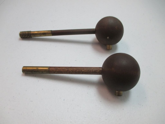 jr-19 2x Antique black powder ball starter rods with firing wicks. Great condition