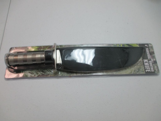 jr-37 Brand new 13in Stainless steel survival knife. Compass, matches, fishing hook and string, need