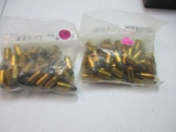 A-36 100 9mm Luger rounds in bags. Brass with lead heads