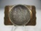 t-76 1882 Morgan Silver Dollar belt buckle. Real Morgan dollar in this vintage buckle.