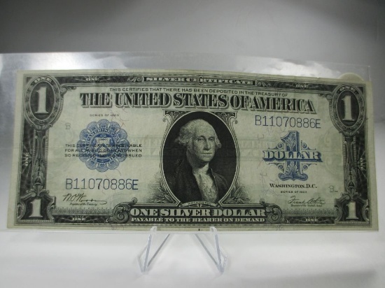 jr-4 1923 U.S. Large Size $1 Silver Certificate in VF condition