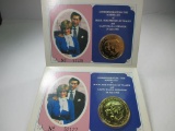 t-193 2 British Royal Mint Comm. Coin of H.R.H The prince of Wales and Lady Diana Spencer. Limited E