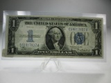 jr-209 XF 1934 US $1 Silver Certificate FUNNY BACK Note