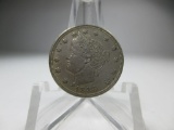 h-229 1883 No Cent V-Nickle in AU+ Condition. This is a great coin