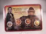 jr-50 2009 Ultimate Lincoln Ann. Cent Set. Colorized, Gold, P-D Mint cents