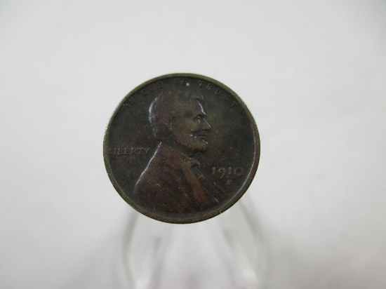 t-17 1910-S Lincoln Wheat Cent in VG Condition
