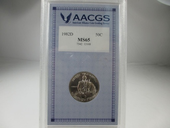 t-18 1982 AACGS UNC Washington Comm. Half Dollar.