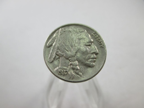 t-23 AU 1937 Buffalo Nickel. Very nice AU example of this great coin