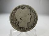 jr-136 1908-P Barber Silver Half Dollar