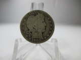 h-168 1902 Barber Silver Quarter