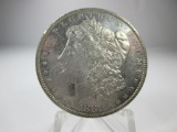 h-173 1881-P PL UNC Morgan Silver Dollar. Very nice looking with PL quality.