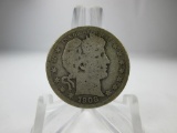 h-186 1908-D Barber Silver Quarter