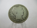 jr-253 1908-D Barber Silver Half Dollar