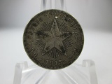 jr-263 1915 Cuba Silver 20 Cent Holed