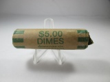 jr-29 Full unsearched roll of Roosevelt Silver Dimes.