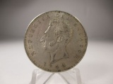 jr-72 1944 Ecuador Silver 25 Peso in AU+ Condition