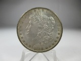 h-91 AU 1891-S Morgan Silver Dollar. Excellent looking coin with well struck details