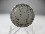 jr-98 1911-S Barber Silver Half Dollar